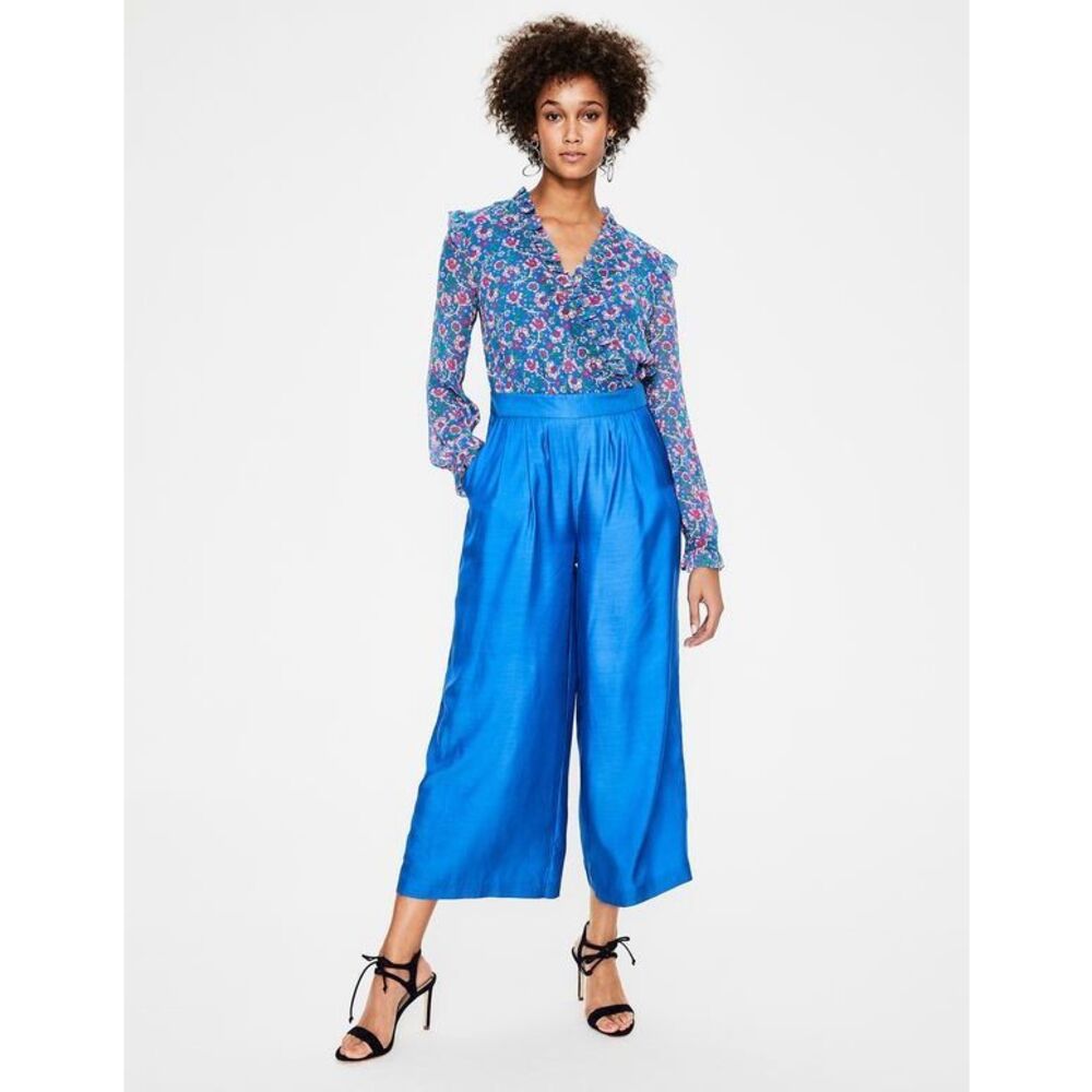 Boden Blue Floral Jumpsuit